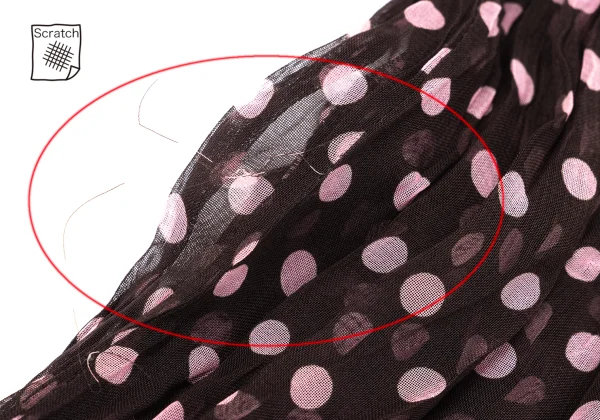 ISSEY MIYAKE FETE Wrinkle Pleats Dot Printed Skirt K-170950_009
