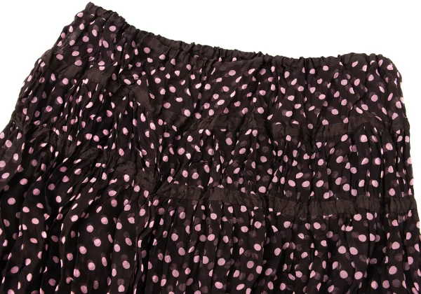 ISSEY MIYAKE FETE Wrinkle Pleats Dot Printed Skirt K-170950_010
