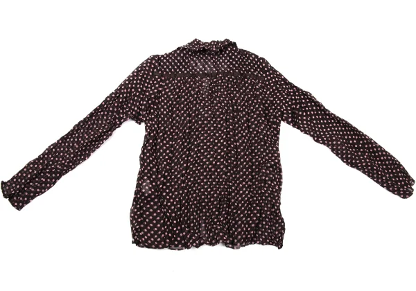 ISSEY MIYAKE FETE Wrinkle Pleats Dot Printed Blouse & Skirt K-170951_009