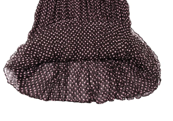 ISSEY MIYAKE FETE Wrinkle Pleats Dot Printed Blouse & Skirt K-170951_015