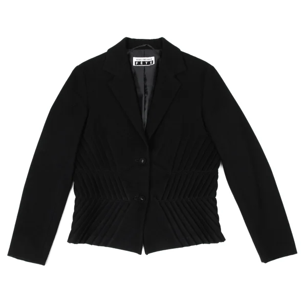ISSEY MIYAKE FETE Pleats Switching Wool Jacket K-170952_002