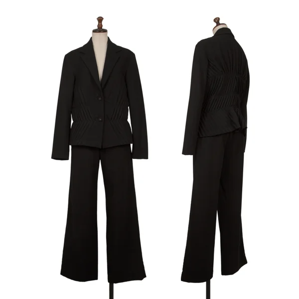 ISSEY MIYAKE FETE Pleats Switching Wool Jacket K-170952_014