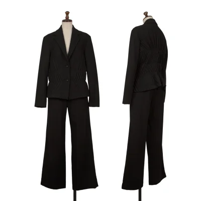 ISSEY MIYAKE FETE Pleats Switching Wool Jacket & Pants