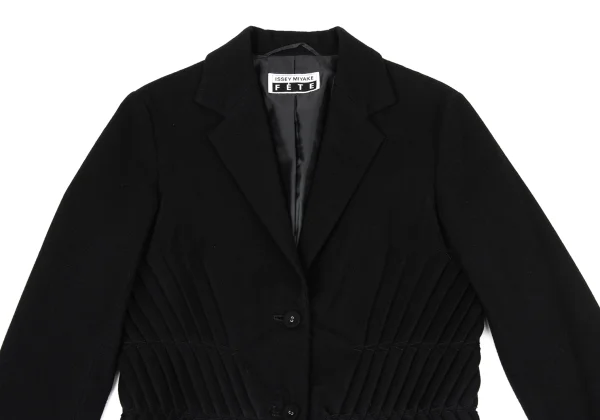 ISSEY MIYAKE FETE Pleats Switching Wool Jacket & Pants K-170954_004