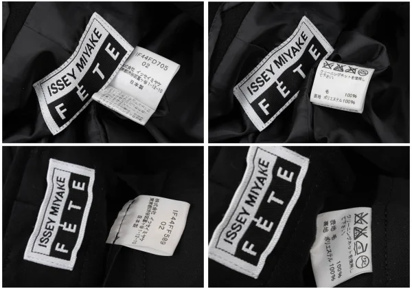 ISSEY MIYAKE FETE Pleats Switching Wool Jacket & Pants K-170954_020