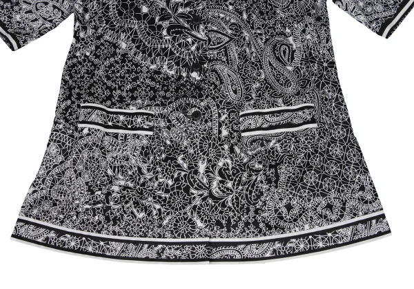 LEONARD Graphic Print Short Sleeve Cardigan K-170955_008