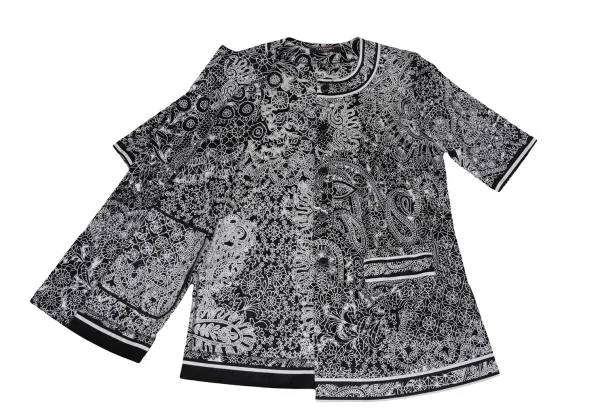 LEONARD Graphic Print Short Sleeve Cardigan K-170955_010