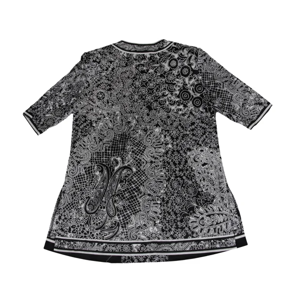 LEONARD Graphic Print Short Sleeve Cardigan K-170955_012