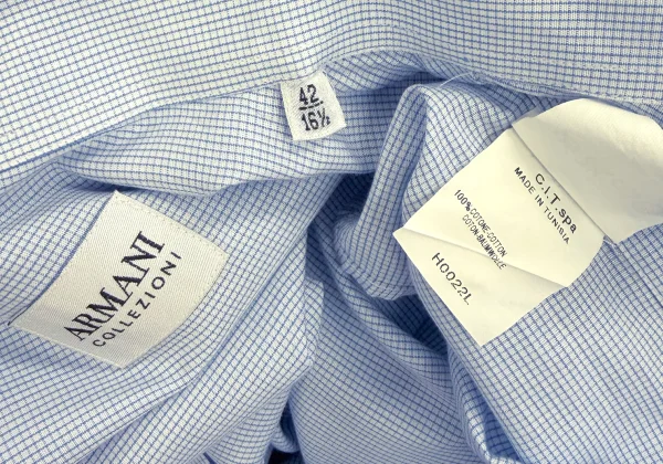 ARMANI COLLEZIONI Checker Long Sleeve Shirt K-170959_015