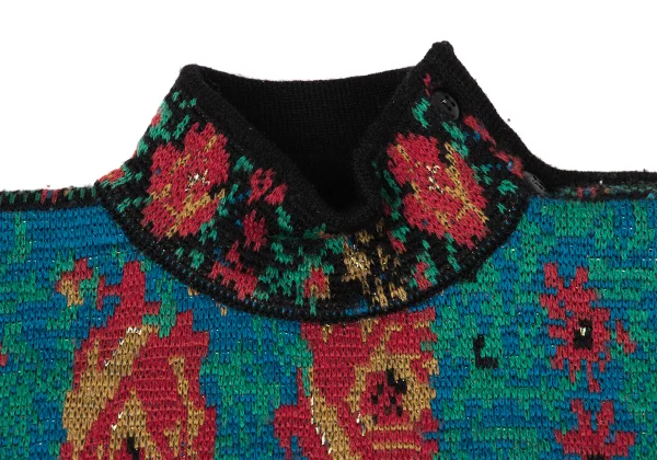 KENZO Shoulder Button Native Pattern Jacquard Knit Sweater K-170963_004