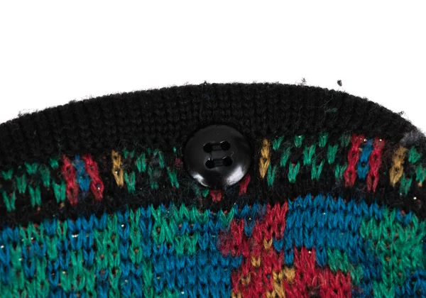 KENZO Shoulder Button Native Pattern Jacquard Knit Sweater K-170963_006