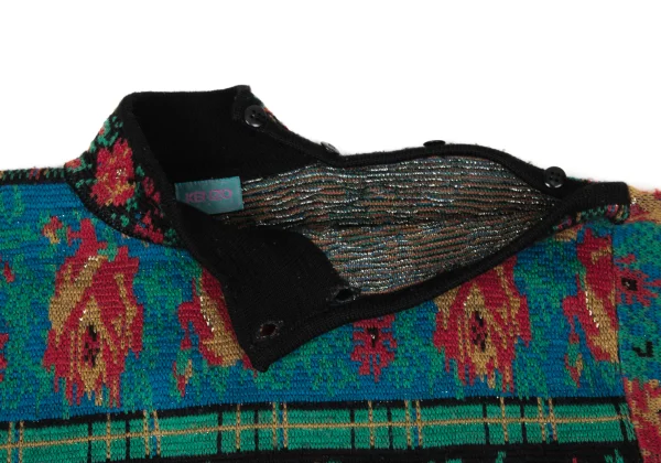 KENZO Shoulder Button Native Pattern Jacquard Knit Sweater K-170963_007