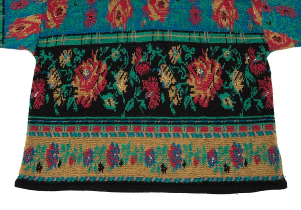 KENZO Shoulder Button Native Pattern Jacquard Knit Sweater K-170963_010