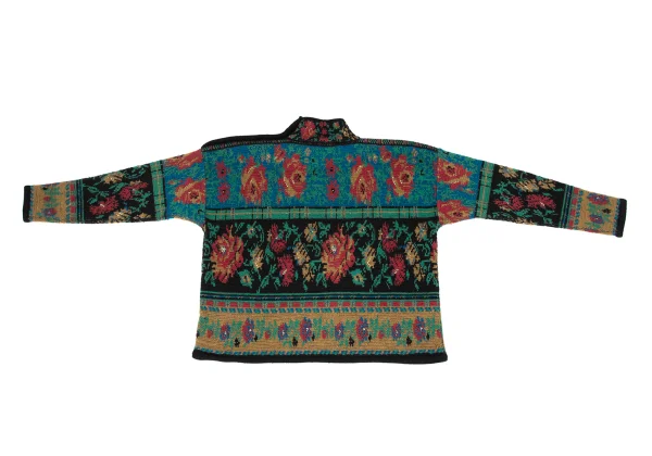KENZO Shoulder Button Native Pattern Jacquard Knit Sweater K-170963_012