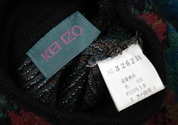 KENZO Shoulder Button Native Pattern Jacquard Knit Sweater K-170963_016