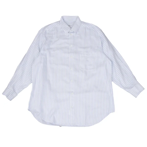 ARMANI COLLEZIONI Stripe Woven Long Sleeve Shirt White,Blue 42 K-170965_001