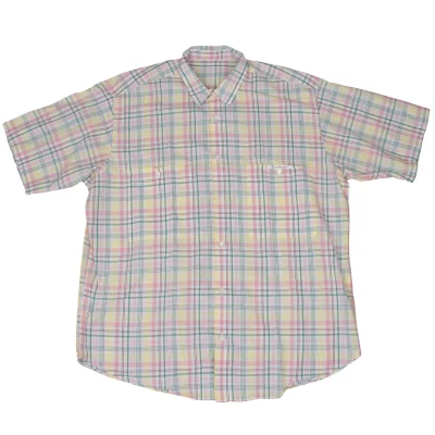 Papas Checked Cotton Short Sleeve Shirt