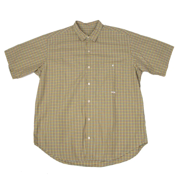 Papas Checked Cotton Short Sleeve Shirt Sky blue,Red,Yellow L K-170975_001