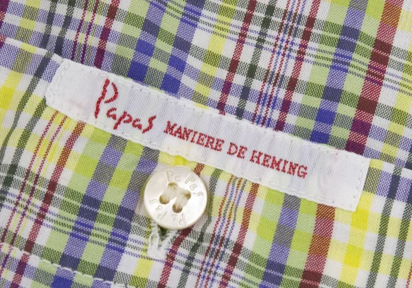 Papas Checked Cotton Short Sleeve Shirt K-170976_014