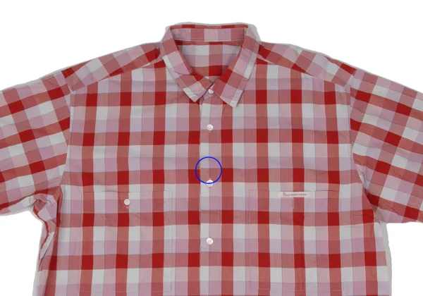 Papas Wrinkled Checker Cotton Short Sleeve Shirt K-170977_002