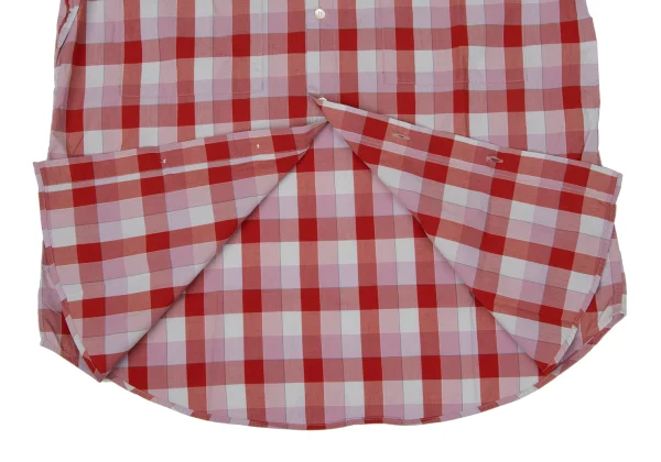 Papas Wrinkled Checker Cotton Short Sleeve Shirt K-170977_009
