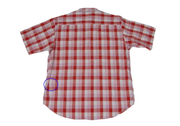 Papas Wrinkled Checker Cotton Short Sleeve Shirt K-170977_010