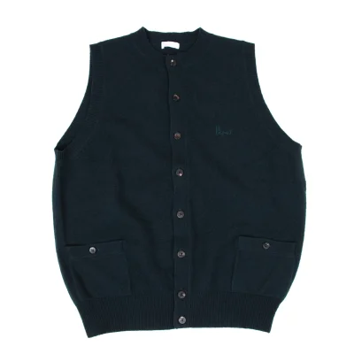 Papas Wool Cashmere Point Embroidery Knit Vest