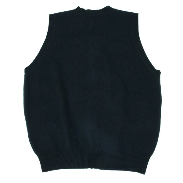 Papas Wool Cashmere Point Embroidery Knit Vest K-170979_011