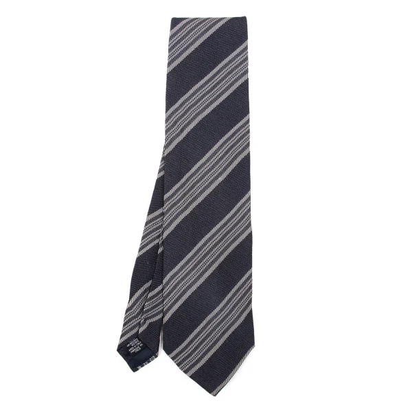 GIORGIO ARMANI Rayon Acetate Regimental Tie Navy,Grey  K-170982_001