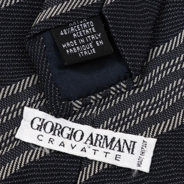 GIORGIO ARMANI Rayon Acetate Regimental Tie K-170982_005