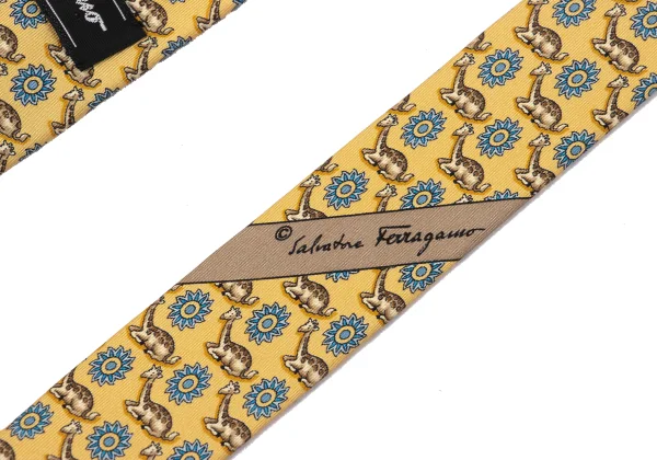 Salvatore Ferragamo Giraffe Print Silk Tie K-170986_007