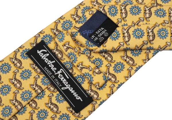 Salvatore Ferragamo Giraffe Print Silk Tie K-170986_008