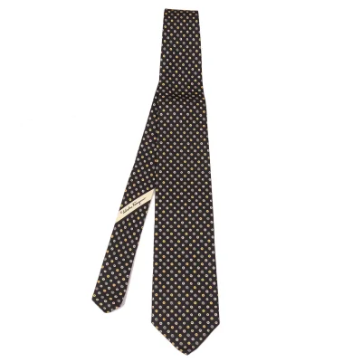 Salvatore Ferragamo Button Printed Silk Tie