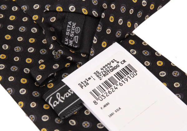 Salvatore Ferragamo Button Printed Silk Tie K-170988_006