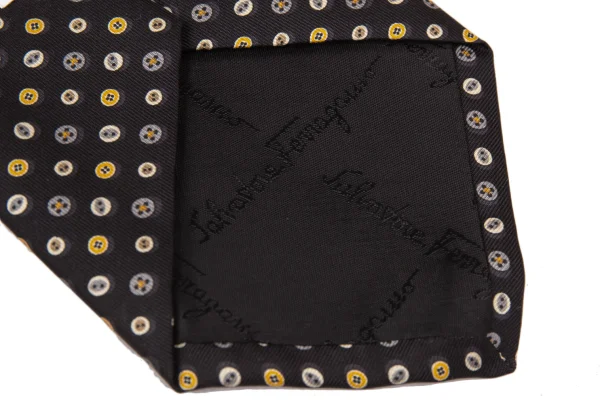 Salvatore Ferragamo Button Printed Silk Tie K-170988_007