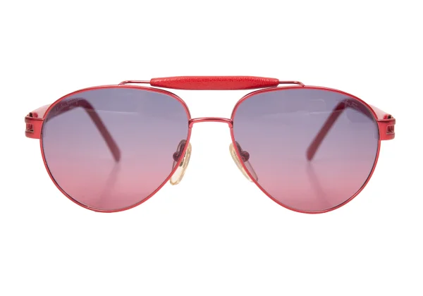 Salvatore Ferragamo Leather Frame Teardrop Sunglasses K-170989_002