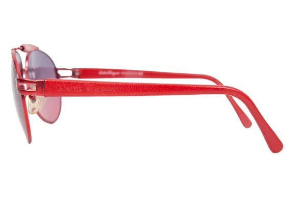 Salvatore Ferragamo Leather Frame Teardrop Sunglasses K-170989_003