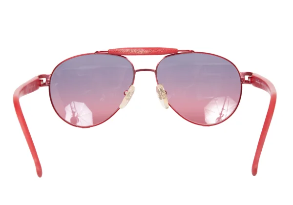 Salvatore Ferragamo Leather Frame Teardrop Sunglasses K-170989_004
