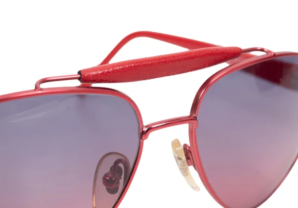 Salvatore Ferragamo Leather Frame Teardrop Sunglasses K-170989_006