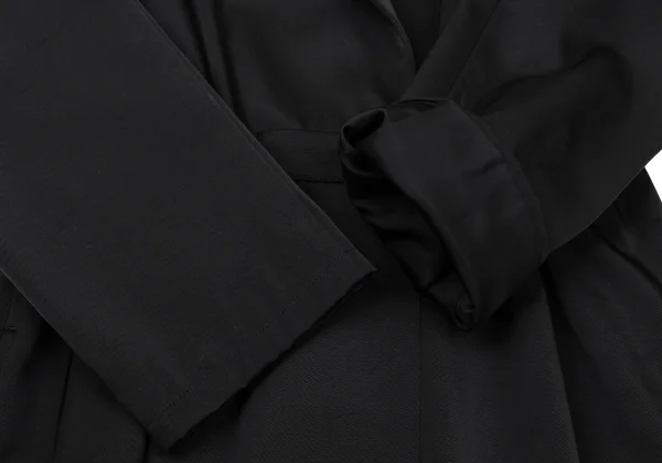 Yohji Yamamoto NOIR Nylon Cotton Waist Gather Coat K-170992_007