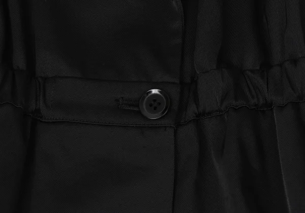 Yohji Yamamoto NOIR Nylon Cotton Waist Gather Coat K-170992_009