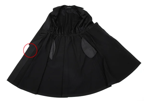Yohji Yamamoto NOIR Nylon Cotton Waist Gather Coat K-170992_012