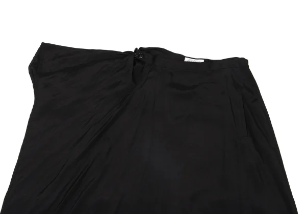 Yohji Yamamoto FEMME Asymmetry Drape Rayon Wrap Skirt Pants  K-170995_003
