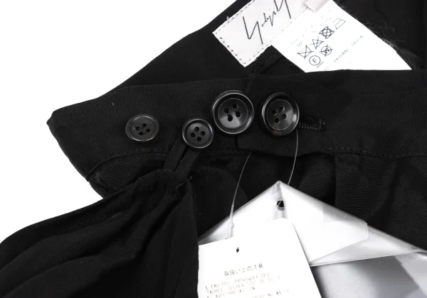 Yohji Yamamoto FEMME Asymmetry Drape Rayon Wrap Skirt Pants  K-170995_006