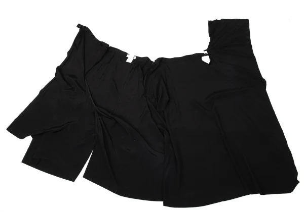 Yohji Yamamoto FEMME Asymmetry Drape Rayon Wrap Skirt Pants  K-170995_009