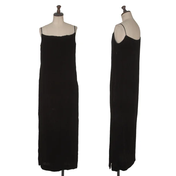 Yohji Yamamoto NOIR Velour Camisole Dress Black 2 K-170996_001