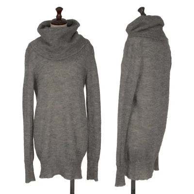 L'EQUIPE YOSHIE INABA Drape Neck Brushed Knit Sweater