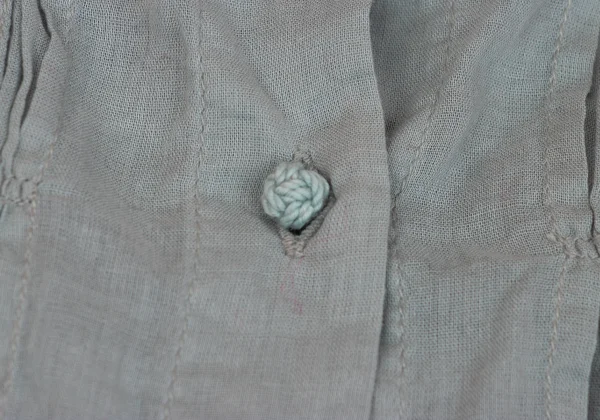 Plantation Cotton Tuck Front No Collar Blouse K-171001_006