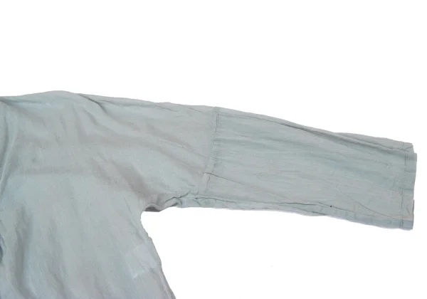 Plantation Cotton Tuck Front No Collar Blouse K-171001_007