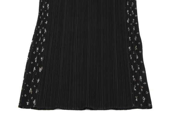 PLEATS PLEASE Flower Print Switching High-neck Top K-171003_006